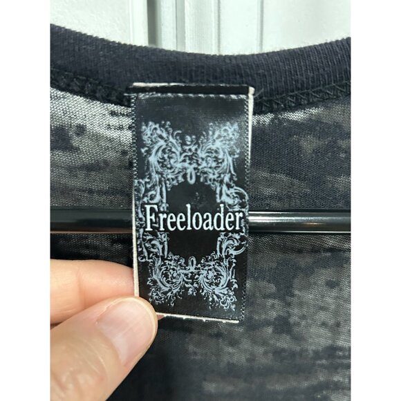 Freeloader Black Asymmetrical Tank Top Pockets Small Sheer Lightweight Sz Small - Picture 5 of 9